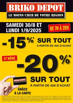 Briko Depot couverture de brochure