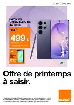 Orange couverture de brochure