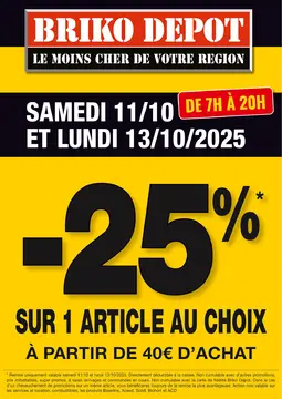 Briko Depot couverture de brochure