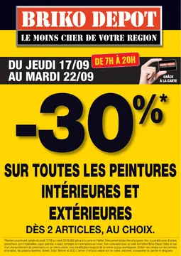 Briko Depot couverture de brochure