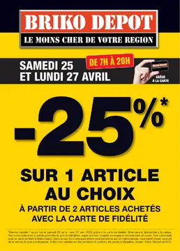 Briko Depot couverture de brochure