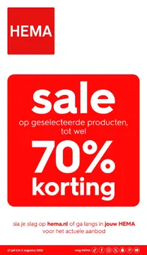 HEMA folder voorblad