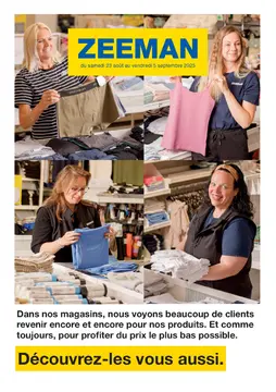 Zeeman couverture de brochure