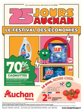 Auchan Roncq couverture de brochure