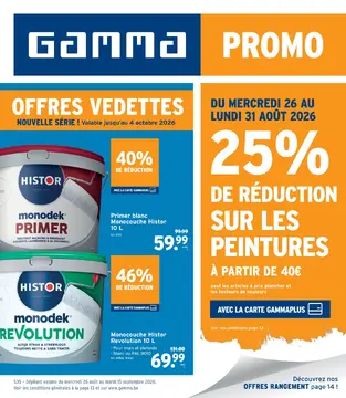 GAMMA couverture de brochure