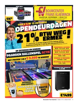 Bouwcenter Frans Vlaeminck folder voorblad