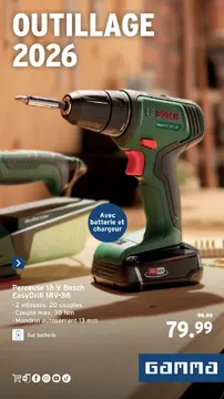 GAMMA Outillage couverture de brochure