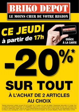 Briko Depot couverture de brochure