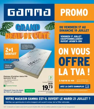 GAMMA couverture de brochure