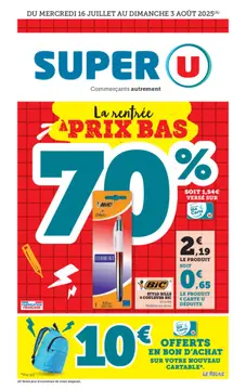 Super U couverture de brochure