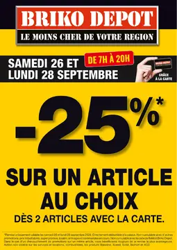 Briko Depot couverture de brochure