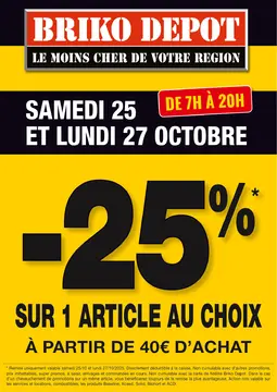 Briko Depot couverture de brochure