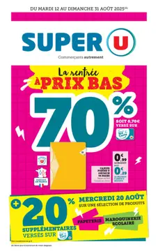 Super U couverture de brochure