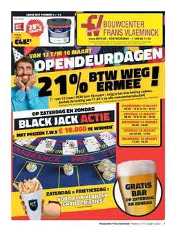 Bouwcenter Frans Vlaeminck folder voorblad