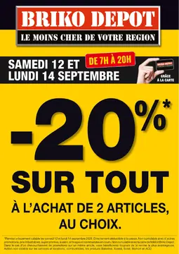 Briko Depot couverture de brochure