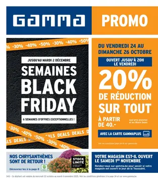 GAMMA couverture de brochure