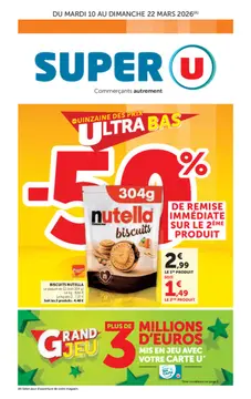 Super U couverture de brochure