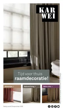 Karwei Woonspecial Raamdecoratie folder voorblad