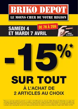 Briko Depot couverture de brochure