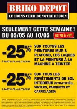 Briko Depot couverture de brochure
