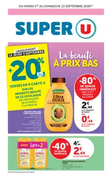 Super U couverture de brochure