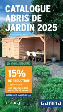 GAMMA Abris de jardin couverture de brochure