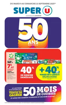 Super U couverture de brochure