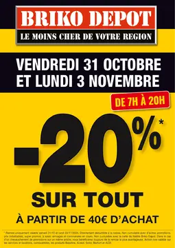 Briko Depot couverture de brochure