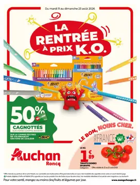 Auchan Roncq couverture de brochure