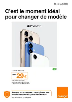 Orange couverture de brochure