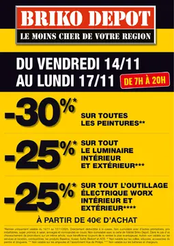 Briko Depot couverture de brochure