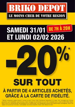 Briko Depot couverture de brochure