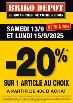 Briko Depot couverture de brochure