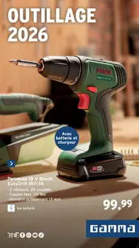 GAMMA Outillage couverture de brochure