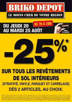 Briko Depot couverture de brochure