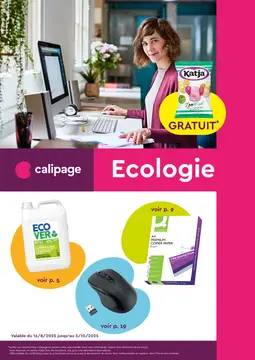 Calipage couverture de brochure