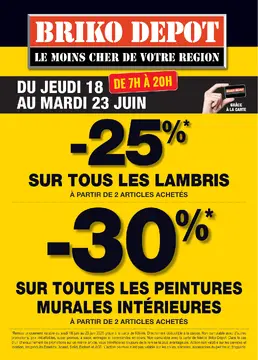 Briko Depot couverture de brochure