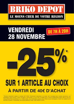 Briko Depot couverture de brochure