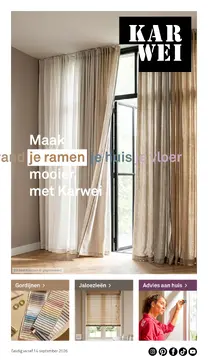 Karwei Woonspecial Raamdecoratie folder voorblad