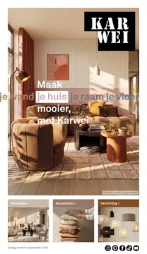 Karwei Woonspecial Meubels & Verlichting folder voorblad
