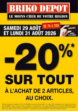 Briko Depot couverture de brochure