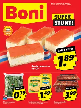 Boni folder voorblad