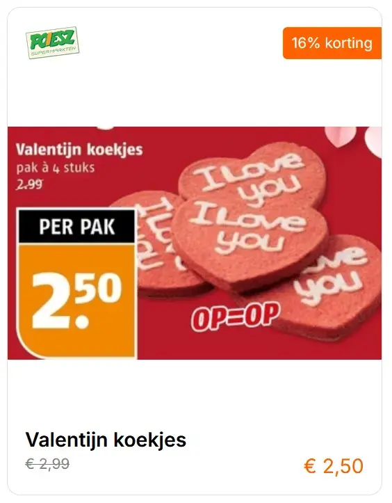 Valentijn - Snack - Cadeau - Hem of haar - Koekjes