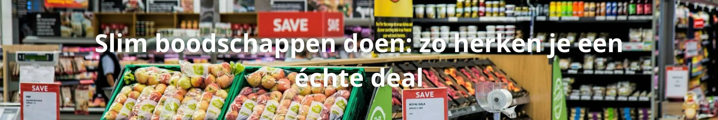 Groentenafdeling in supermarkt, met korting