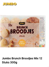 Brunchbroodjes uit de folder van Jumbo