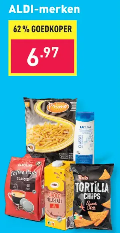 Overzicht van totale prijs met ALDI merken